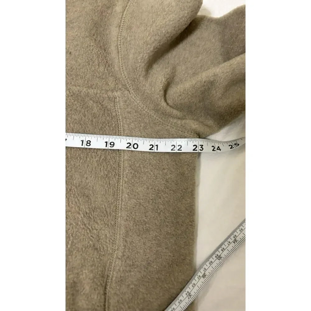 Arctic Fleece Sweater Men's Tan 1/4 Zip Grandpa Outdoor Camp Winter NWT Size M